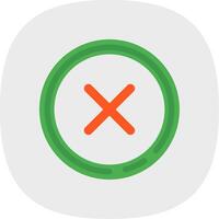 Delete 1 Flat Curve Icon vector
