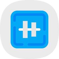 Vertical alignment Flat Curve Icon vector