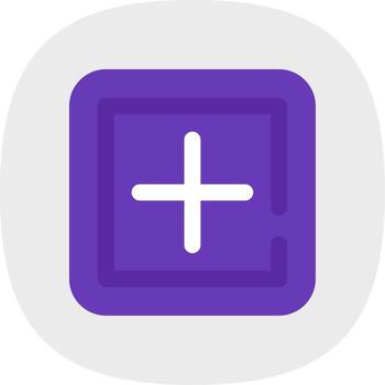 Add square Flat Curve Icon vector