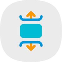 Carousel vertical Flat Curve Icon vector