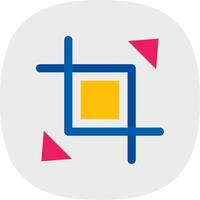 Expand crop resize Flat Curve Icon vector
