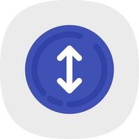 Up and down arrow Flat Curve Icon vector