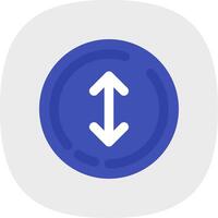 Up and down arrow Flat Curve Icon vector