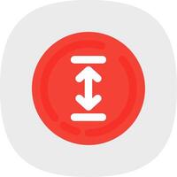 Up and down arrow Flat Curve Icon vector