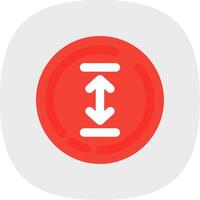 Up and down arrow Flat Curve Icon vector