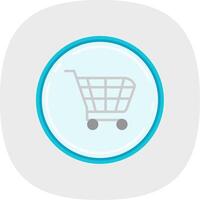 Shopping cart Flat Curve Icon vector