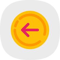 Right arrow Flat Curve Icon vector