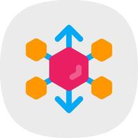3d scale Flat Curve Icon vector