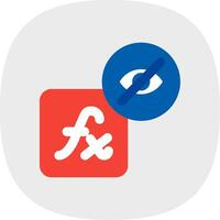 Hidden layer style Flat Curve Icon vector