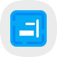 Right alignment Flat Curve Icon vector