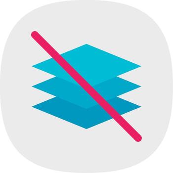 Hide layer Flat Curve Icon vector