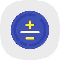 Mathematical symbol Flat Curve Icon vector