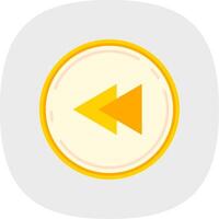 Fast forward Flat Curve Icon vector