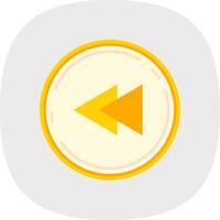 Fast forward Flat Curve Icon vector