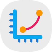 Curves levels graph Flat Curve Icon vector
