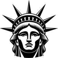 Statue of Liberty, Isolated on white background vector illustration.