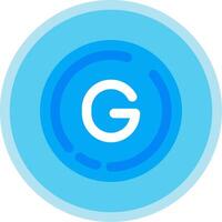 Letter g Flat Multi Circle Icon vector