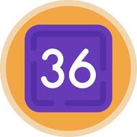 Thirty Six Flat Multi Circle Icon vector