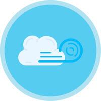 Wind cloud Flat Multi Circle Icon vector