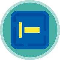 Left allignment Flat Multi Circle Icon vector