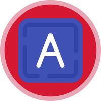 Letter a Flat Multi Circle Icon vector