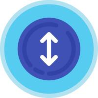 Up and down arrow Flat Multi Circle Icon vector