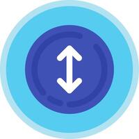 Up and down arrow Flat Multi Circle Icon vector