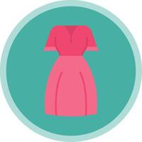 Women dress Flat Multi Circle Icon vector