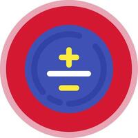 Mathematical symbol Flat Multi Circle Icon vector