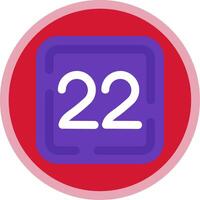 Twenty Two Flat Multi Circle Icon vector