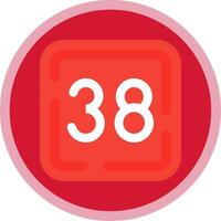 Thirty Eight Flat Multi Circle Icon vector