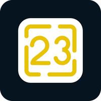 Twenty Three Glyph Two Color Icon vector