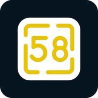Fifty Eight Glyph Two Color Icon vector