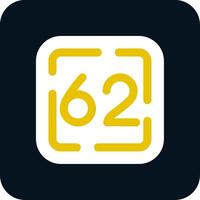 Sixty Two Glyph Two Color Icon vector