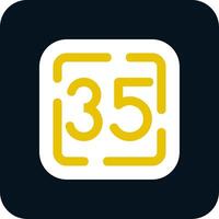 Thirty Five Glyph Two Color Icon vector