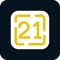 Twenty One Glyph Two Color Icon vector