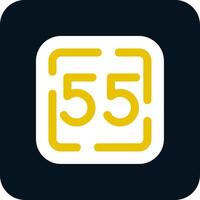 Fifty Five Glyph Two Color Icon vector