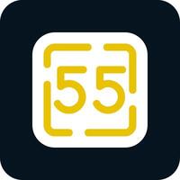 Fifty Five Glyph Two Color Icon vector