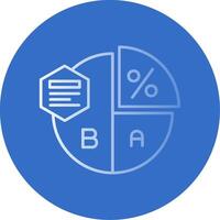 Pie chart Gradient Line Circle Icon vector