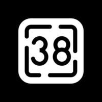 Thirty Eight Glyph Inverted Icon vector