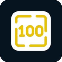 One Hundred Glyph Two Color Icon vector