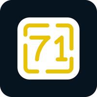 Seventy One Glyph Two Color Icon vector