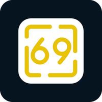 Sixty Nine Glyph Two Color Icon vector