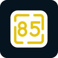 Eighty Five Glyph Two Color Icon vector