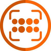 Reorder dots horizontal Glyph Orange Circle Icon vector