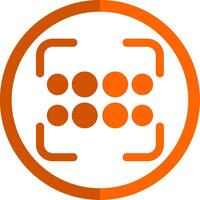 Reorder dots horizontal Glyph Orange Circle Icon vector