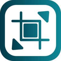 Expand crop resize Glyph Gradient Round Corner Icon vector