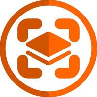 Show layer Glyph Orange Circle Icon vector