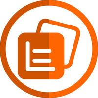 Grid rules Glyph Orange Circle Icon vector