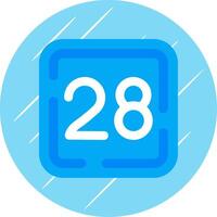 Twenty Eight Flat Blue Circle Icon vector